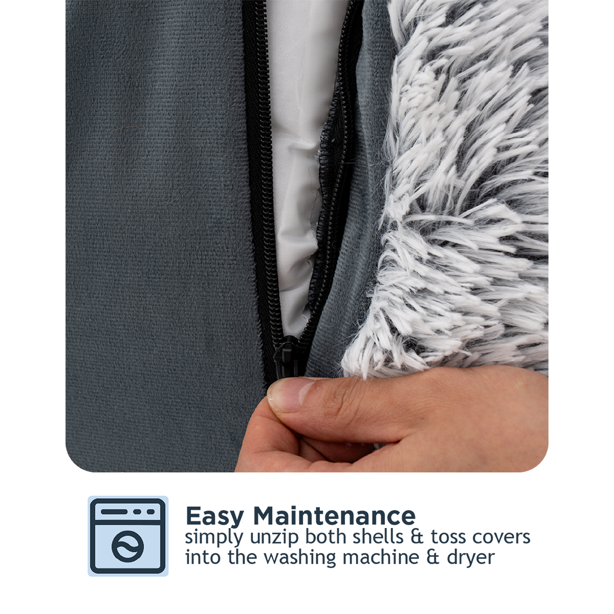 Grey All-In-One Dog Bed - additional image