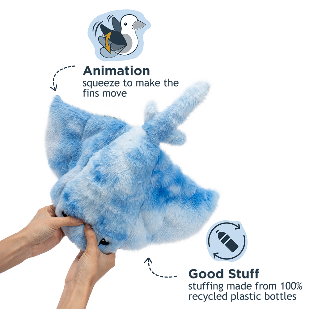 Animated Manta Ray Dog Toy - additional image