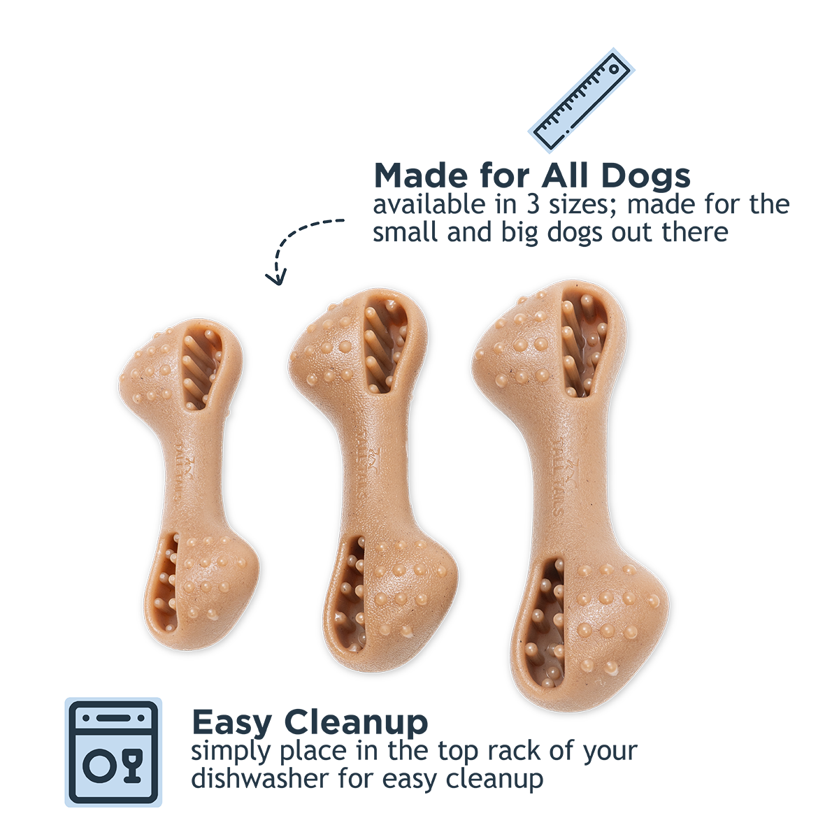 Freeze and Fill Chew Bone Dog Toy - additional image