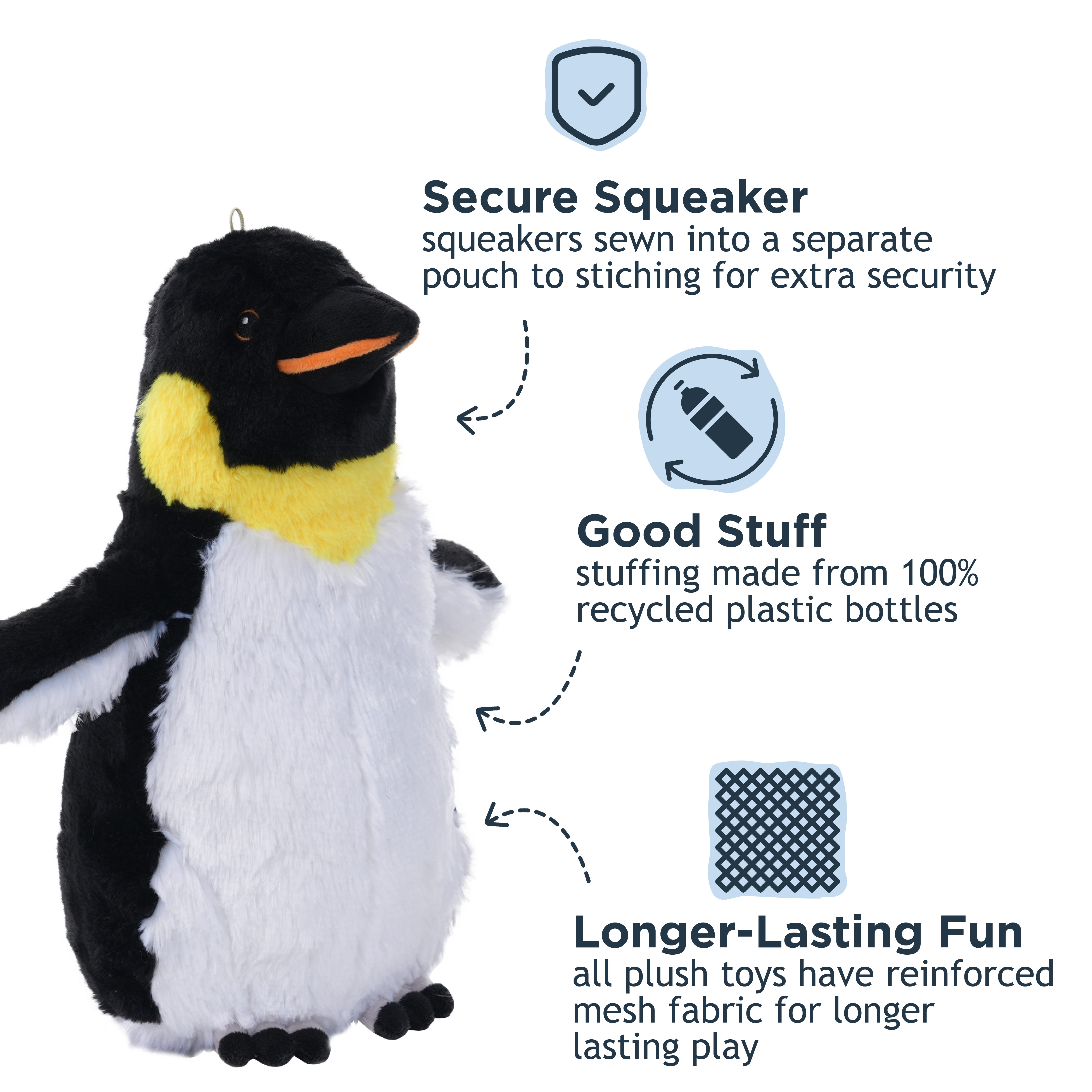 Emperor Penguin Squeaker Dog Toy - additional image