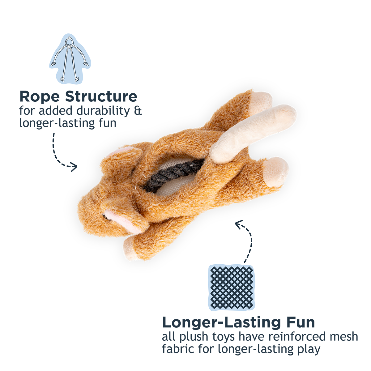 Stuffless Red Panda Squeaker Dog Toy - additional image