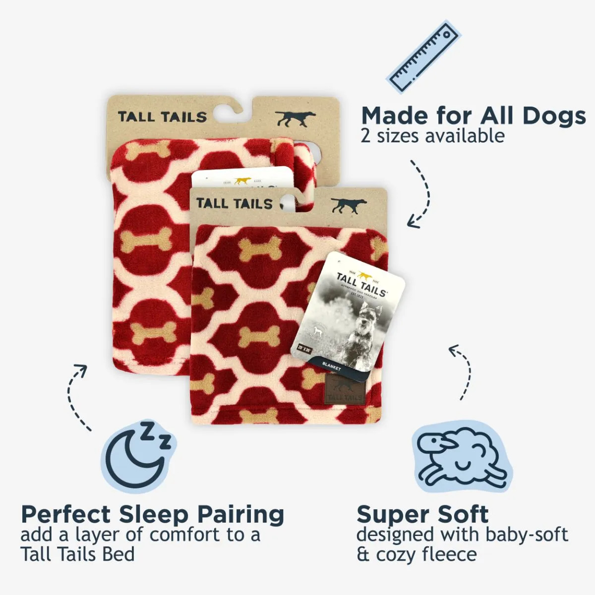 Red Bone Dog Blanket - additional image