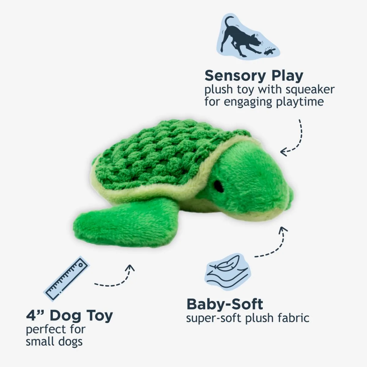 Baby Turtle with Squeaker Dog Toy - additional image