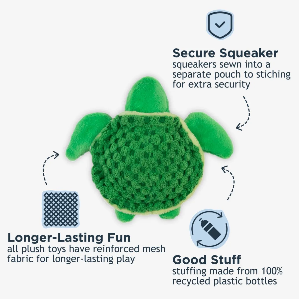 Baby Turtle with Squeaker Dog Toy - additional image