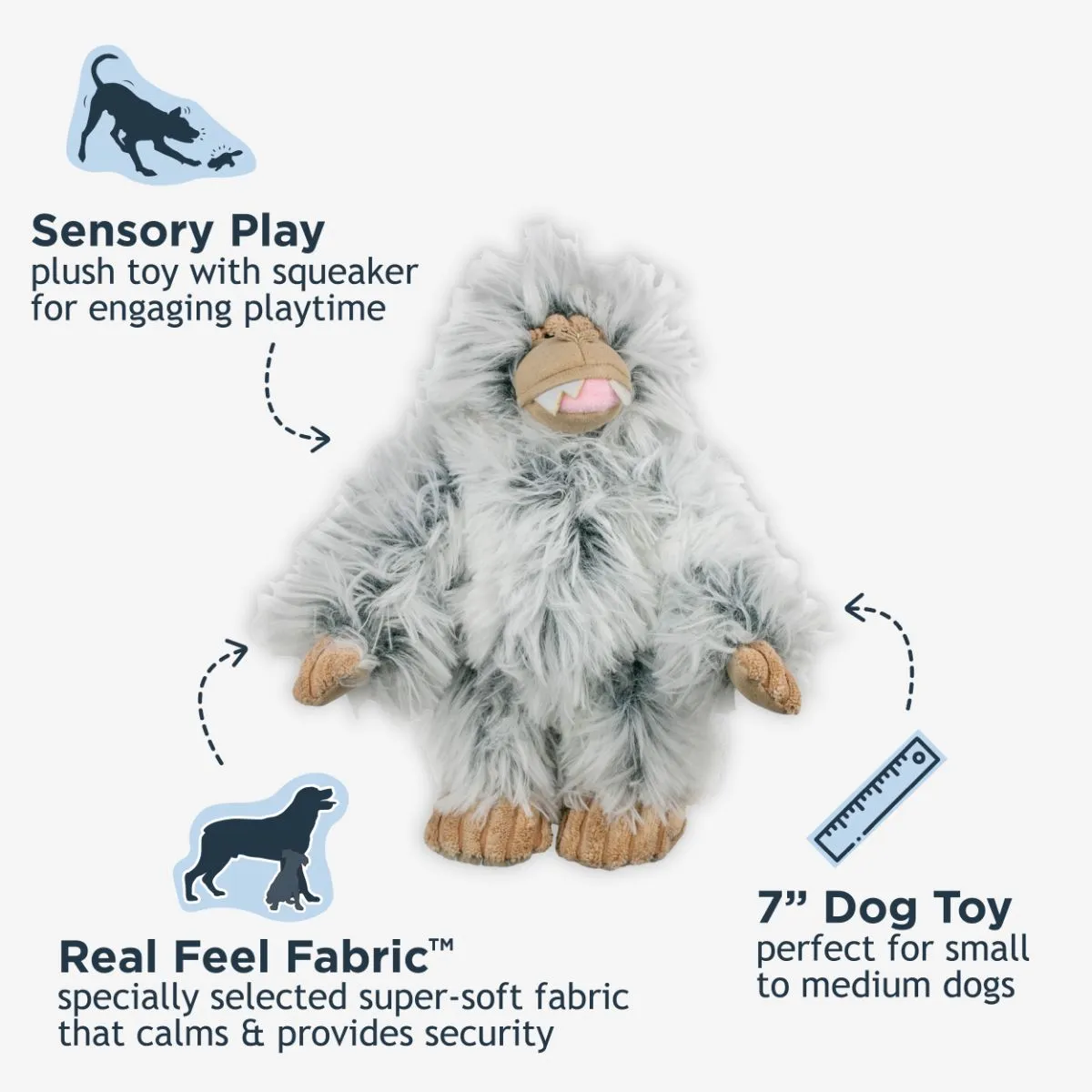 Mini Yeti with Squeaker Dog Toy - additional image