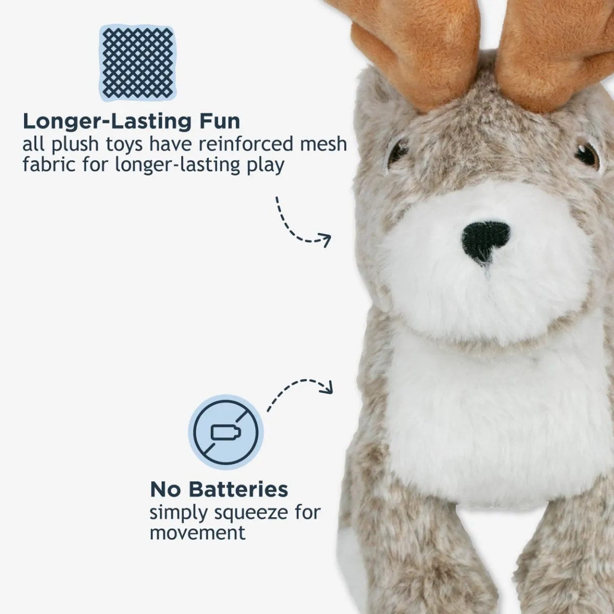 Animated Jackalope Dog Toy - additional image