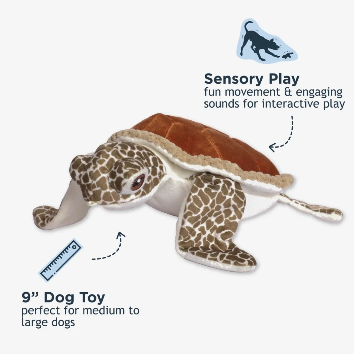 Animated Sea Turtle Dog Toy - additional image