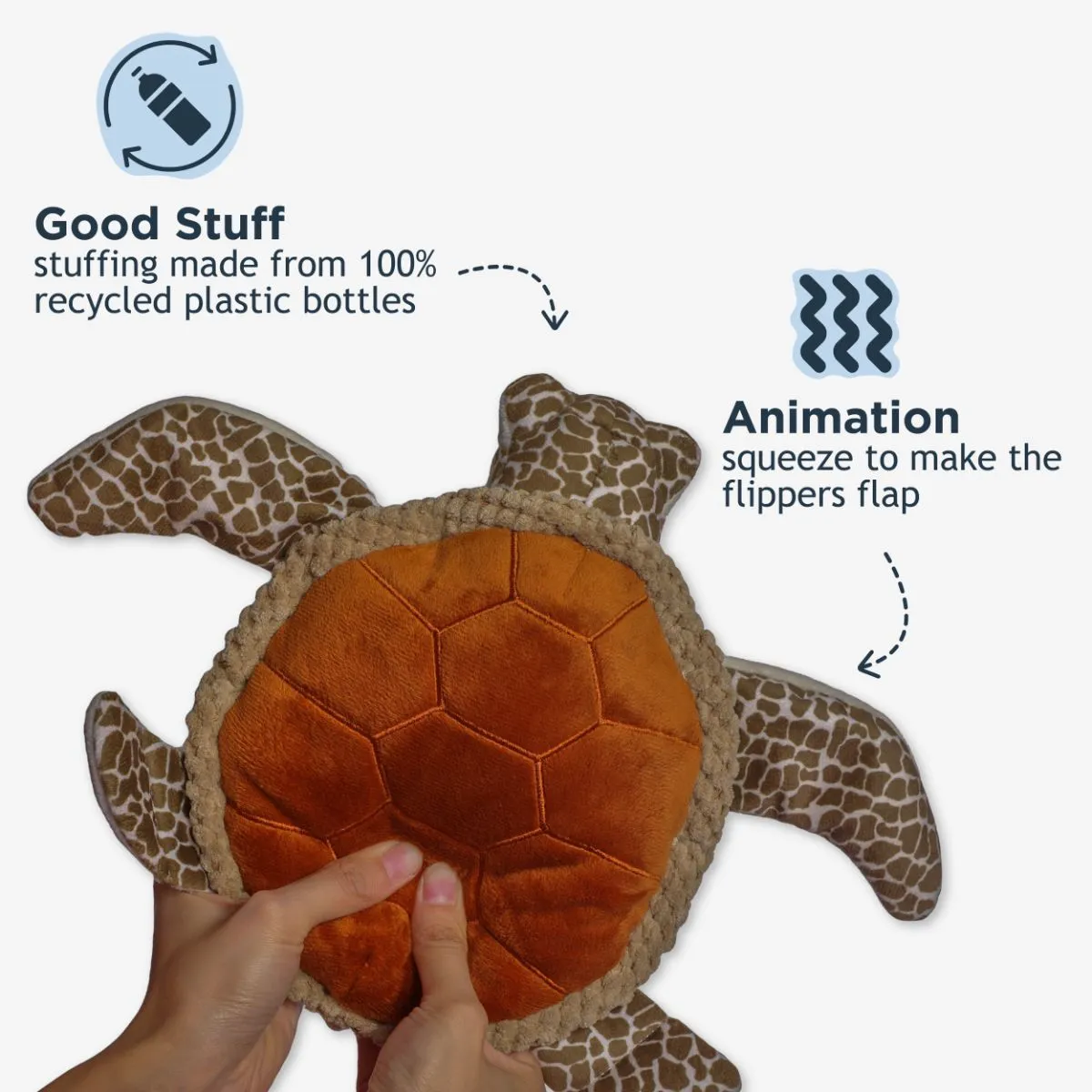 Animated Sea Turtle Dog Toy - additional image