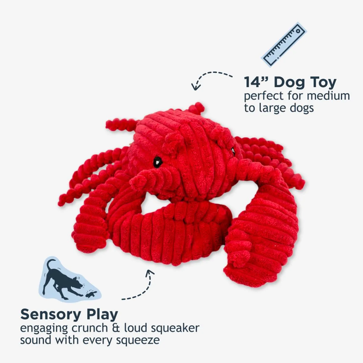 Crunch Lobster Dog Toy - additional image