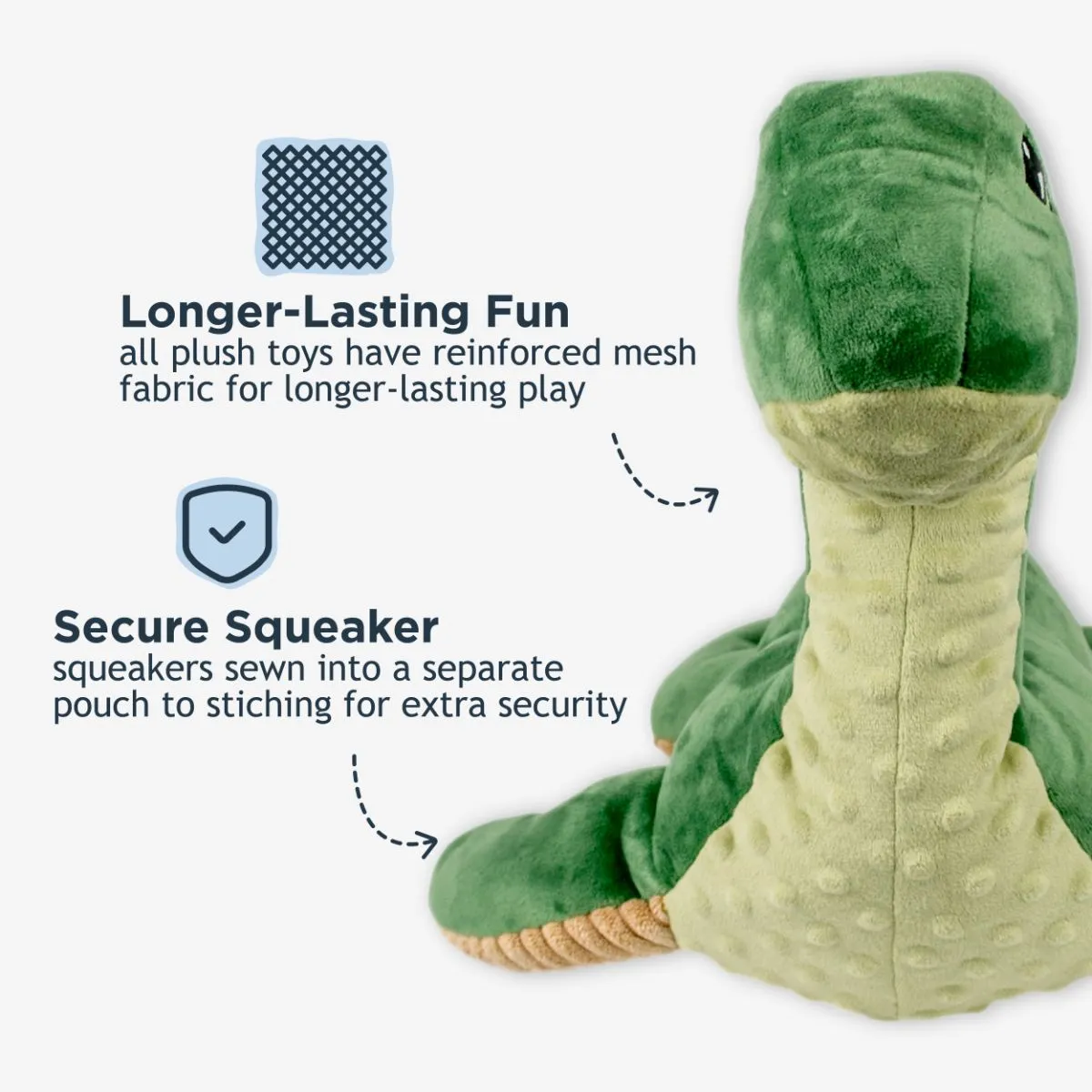 Nessie with Squeaker Dog Toy - additional image