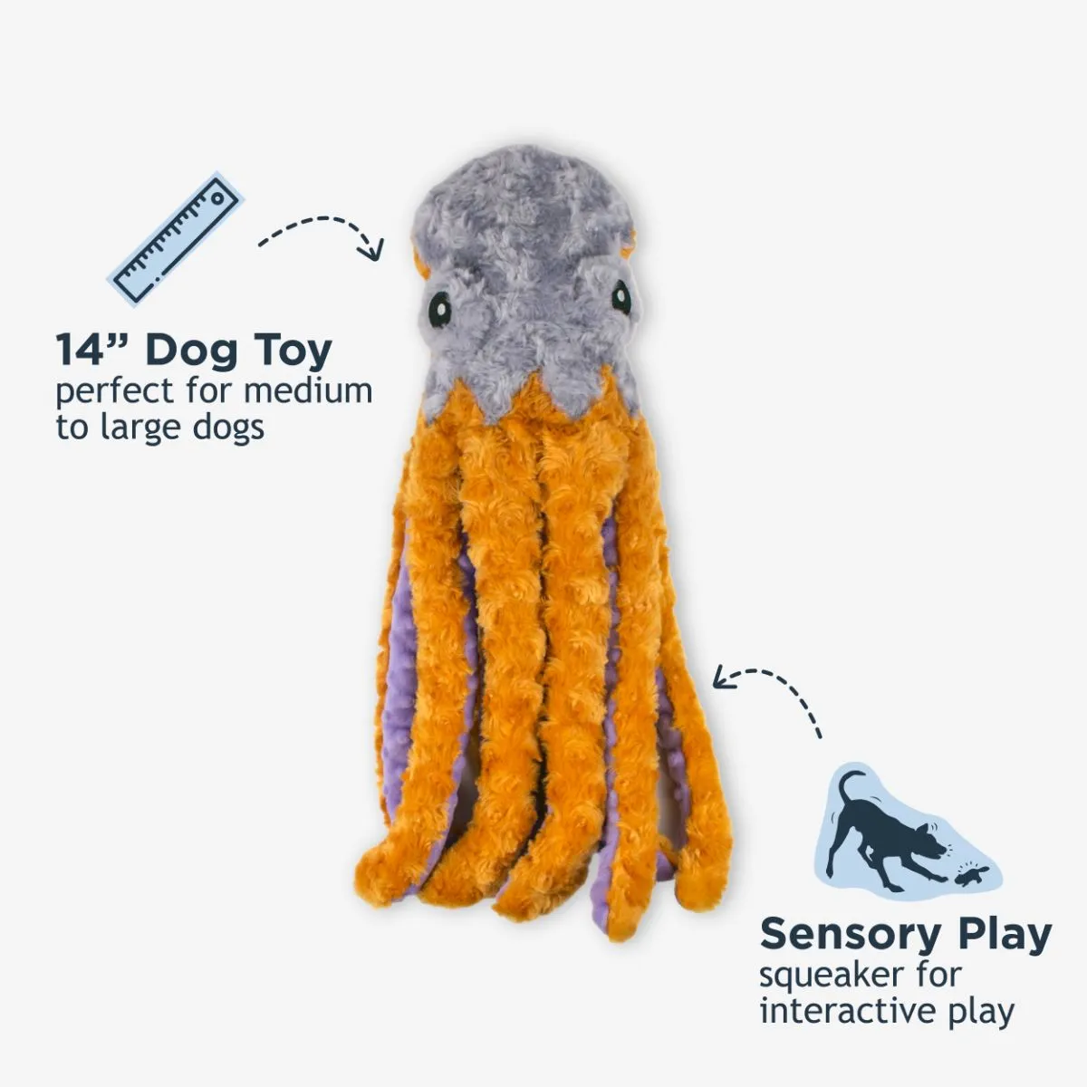 Octopus with Squeaker Dog Toy - additional image