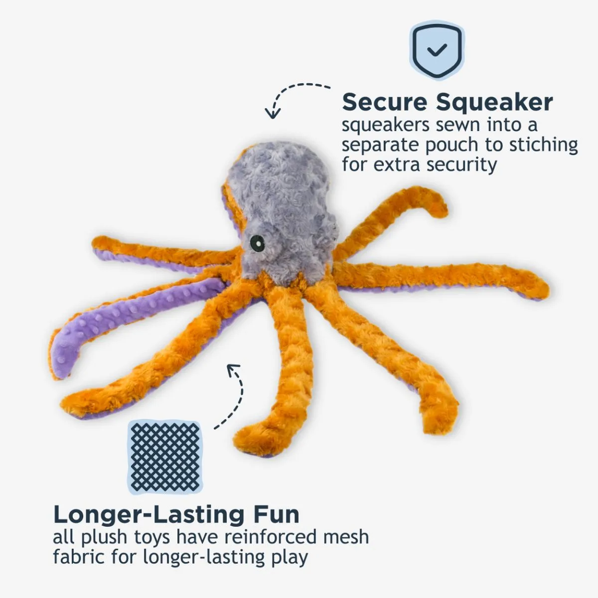 Octopus with Squeaker Dog Toy - additional image