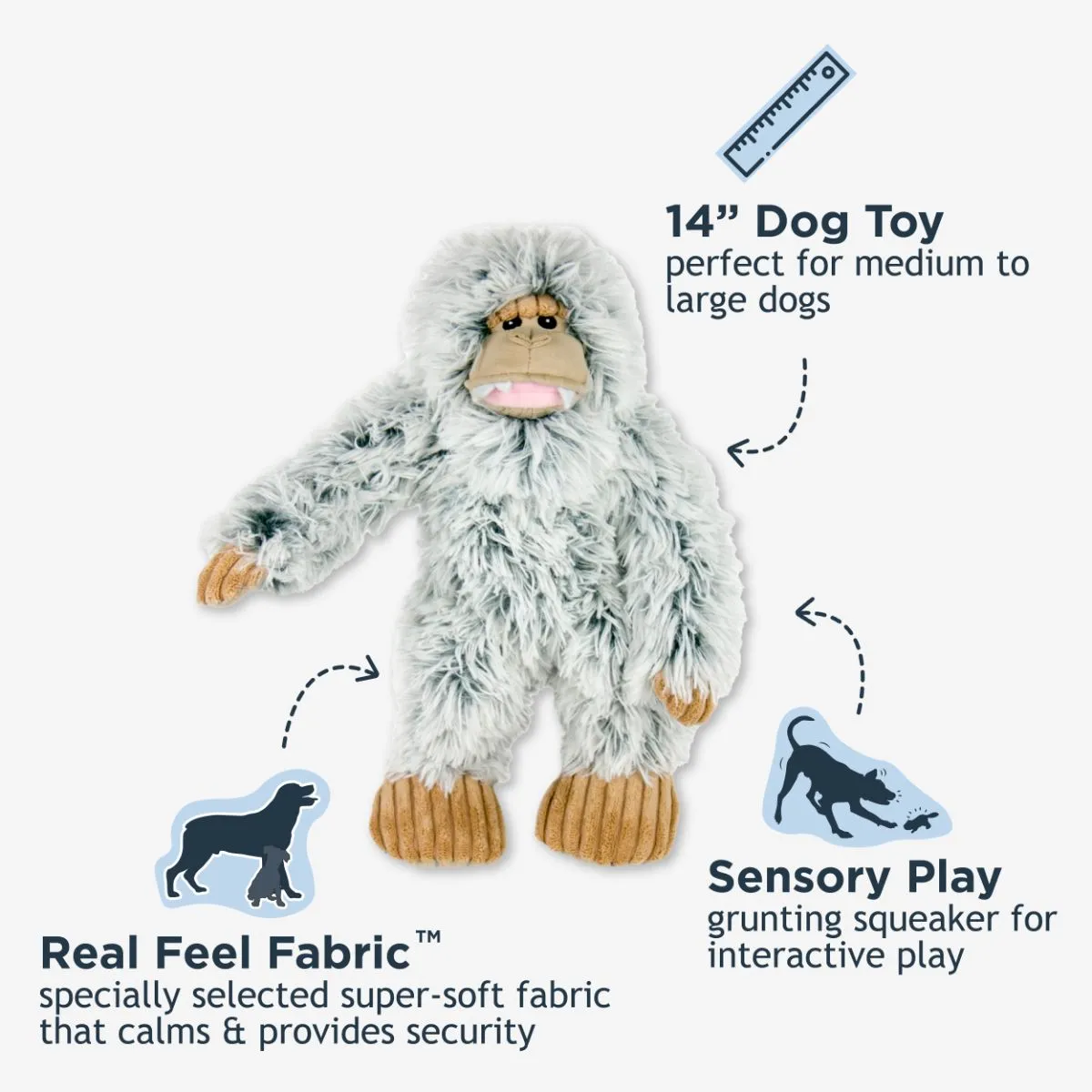 Yeti with Squeaker Dog Toy - additional image