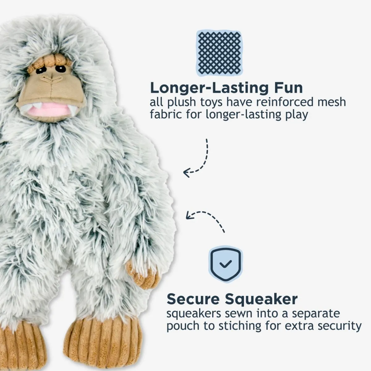 Yeti with Squeaker Dog Toy - additional image