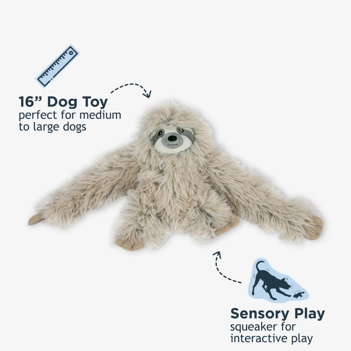 Sloth Rope Body Dog Toy - additional image