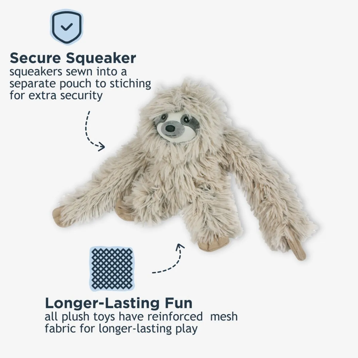 Sloth Rope Body Dog Toy - additional image