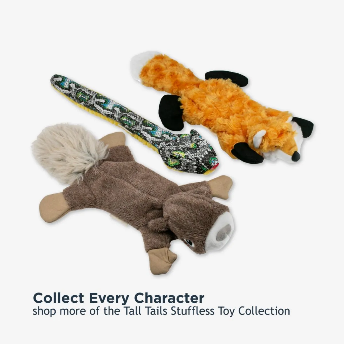 Stuffless Squirrel Squeaker Dog Toy - additional image