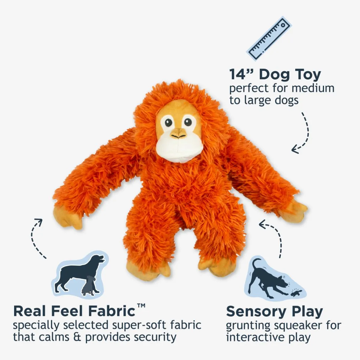 Orangutan Rope Body Dog Toy - additional image