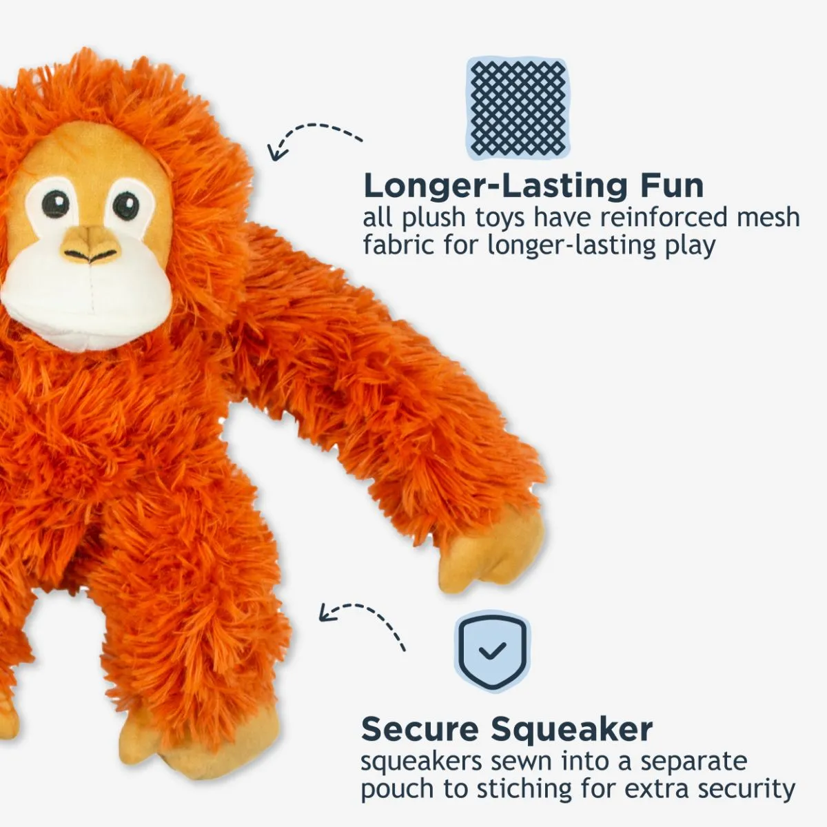 Orangutan Rope Body Dog Toy - additional image