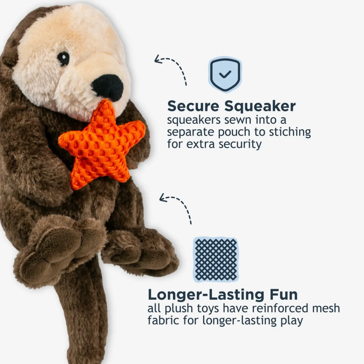 Otter Rope Body Dog Toy  - additional image