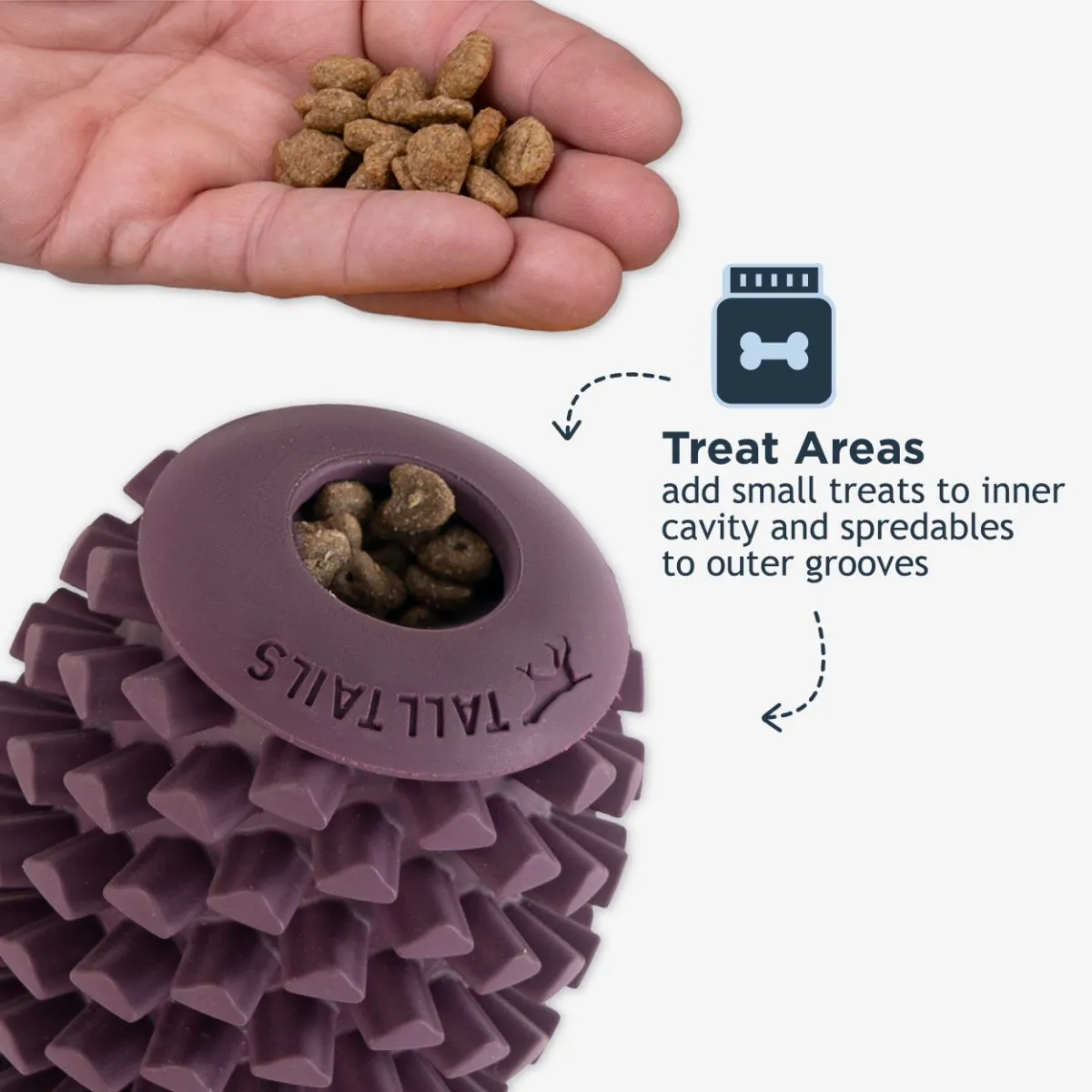 Natural Rubber Pinecone Reward Dog Toy - additional image