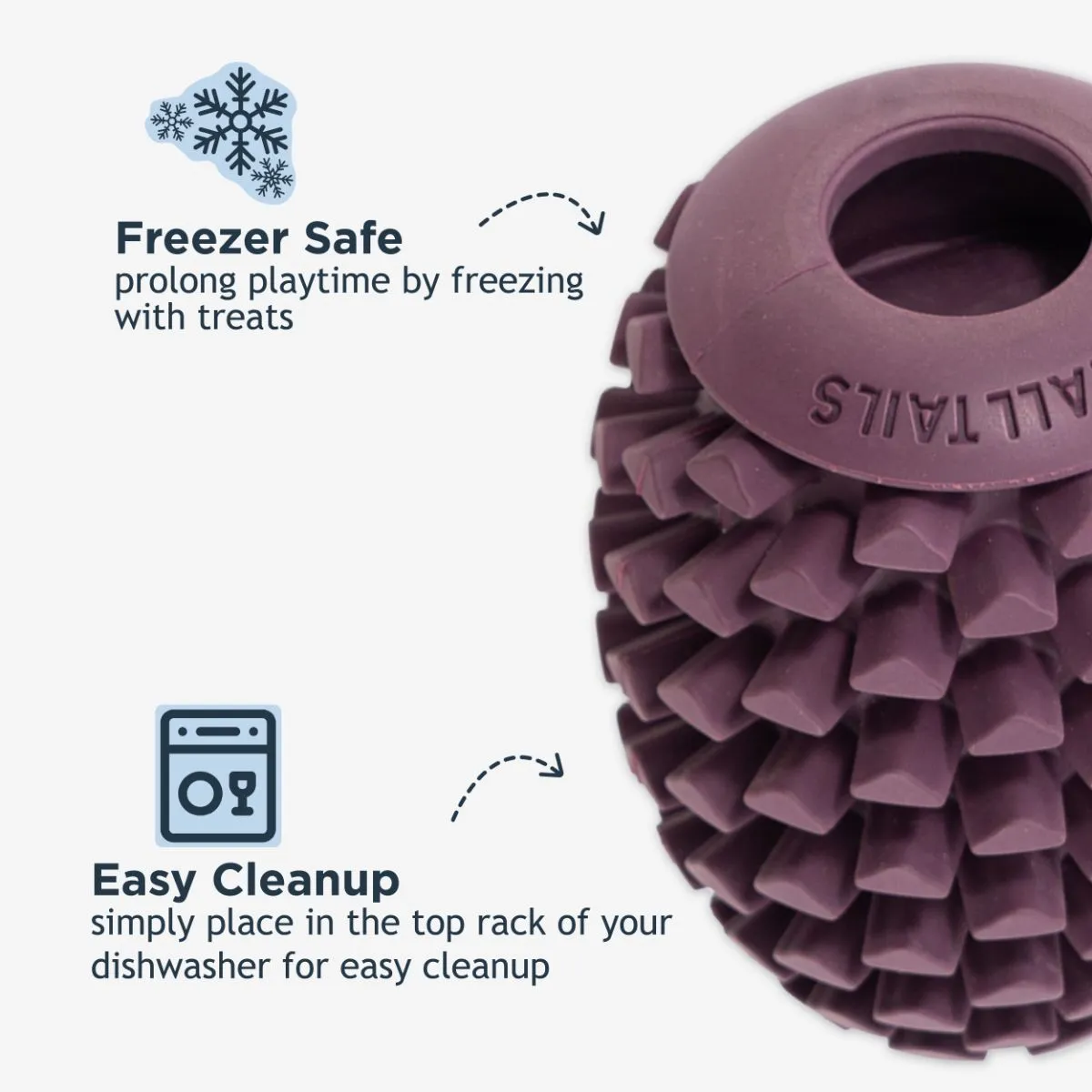Natural Rubber Pinecone Reward Dog Toy - additional image