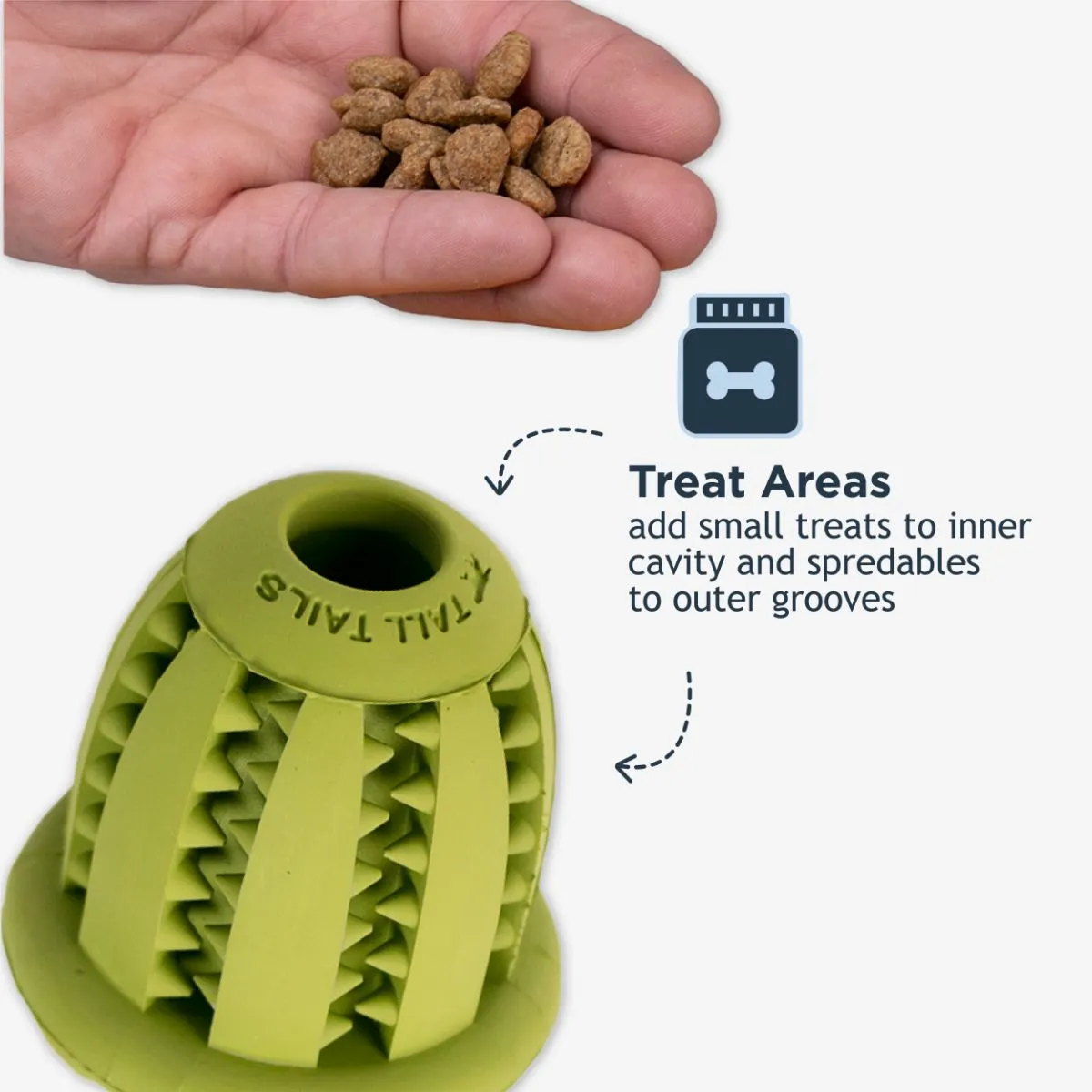 Natural Rubber Acorn Reward Dog Toy - additional image