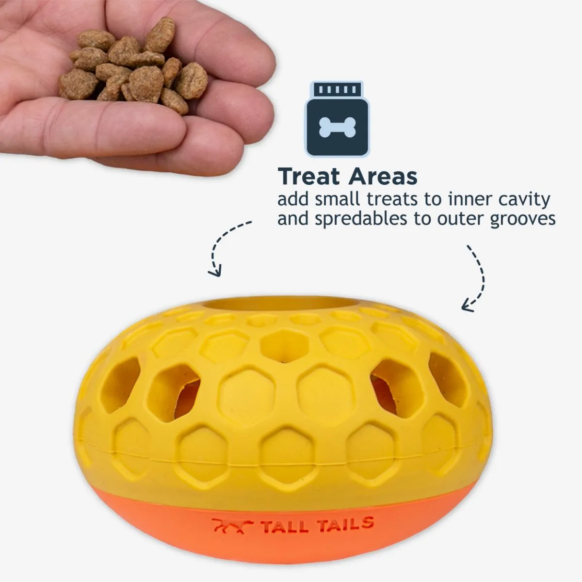 Natural Rubber Bee Hive Reward Dog Toy - additional image