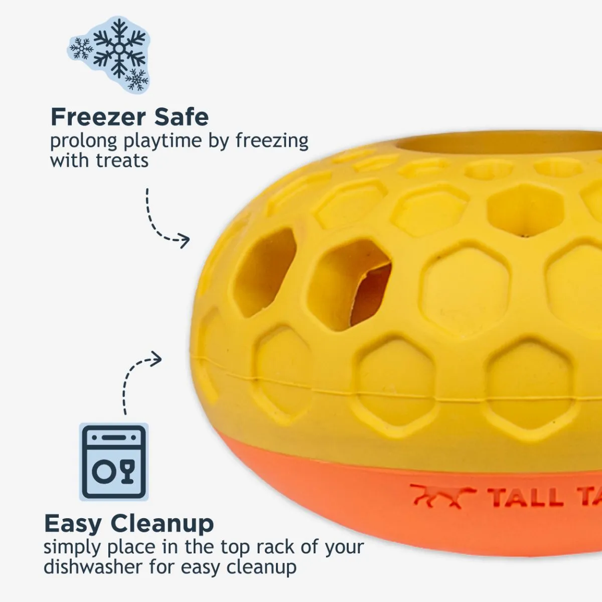 Natural Rubber Bee Hive Reward Dog Toy - additional image