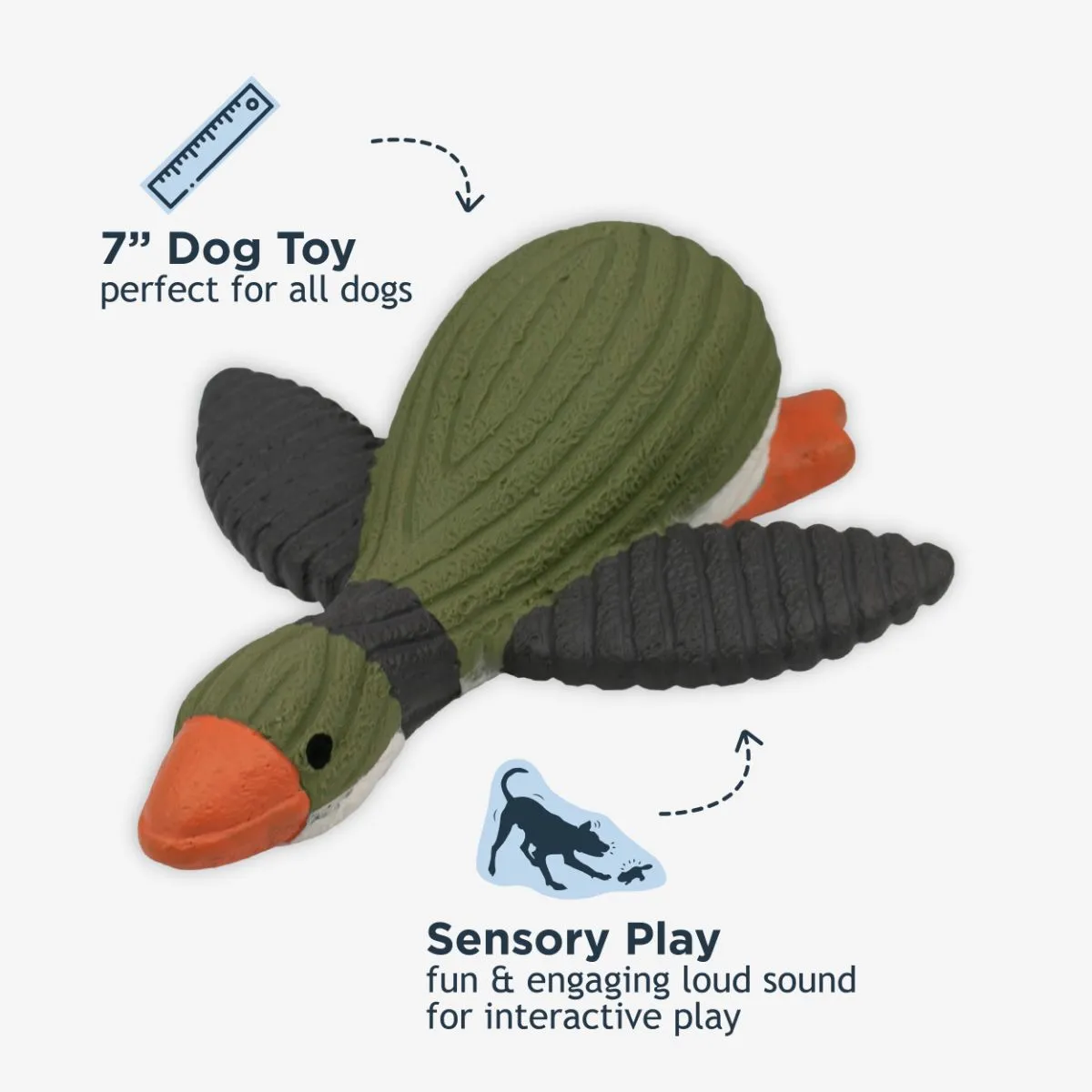 Duck Latex Squeaker Dog Toy - additional image