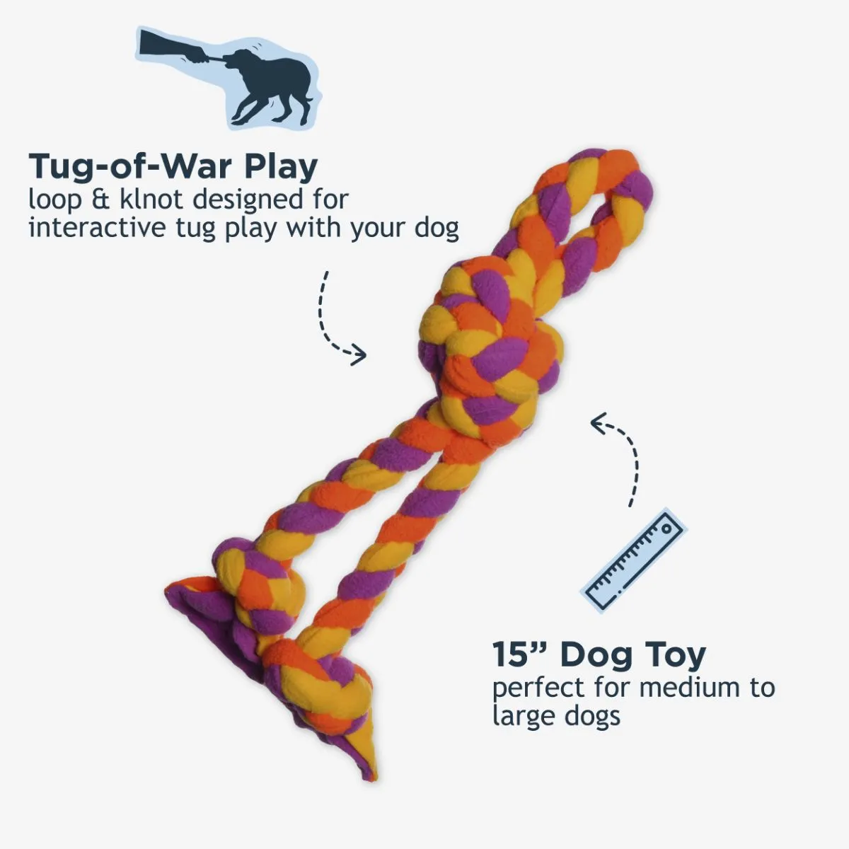 GOAT Braided Soft Tug Dog Toy - additional image