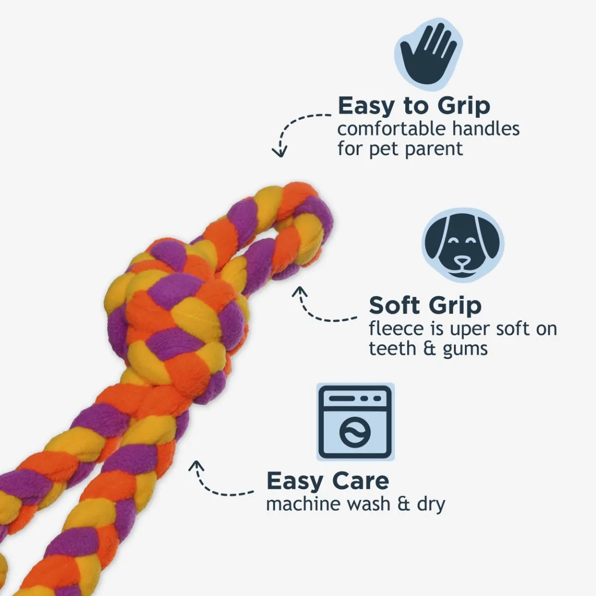 GOAT Braided Soft Tug Dog Toy - additional image