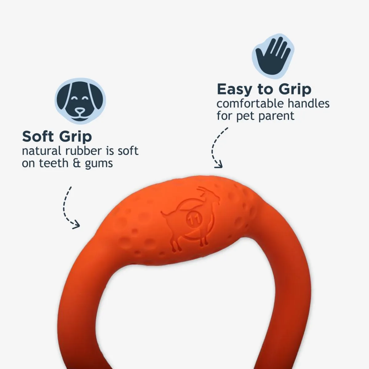 GOAT Natural Rubber Tug Dog Toy - additional image