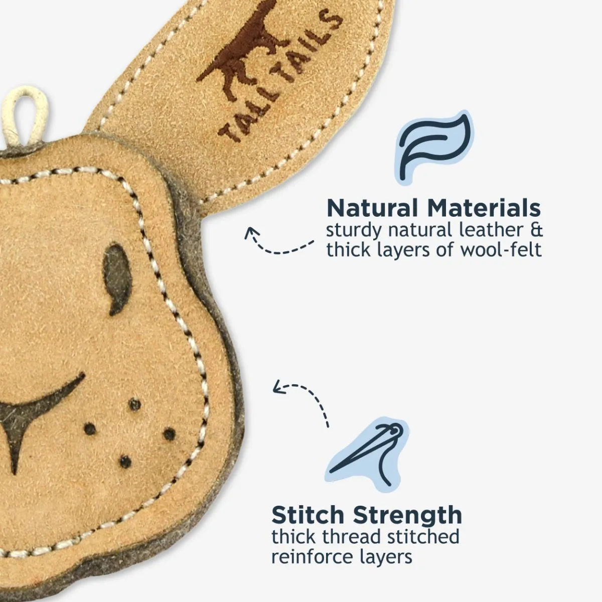 Scrappy Rabbit Dog Toy - additional image