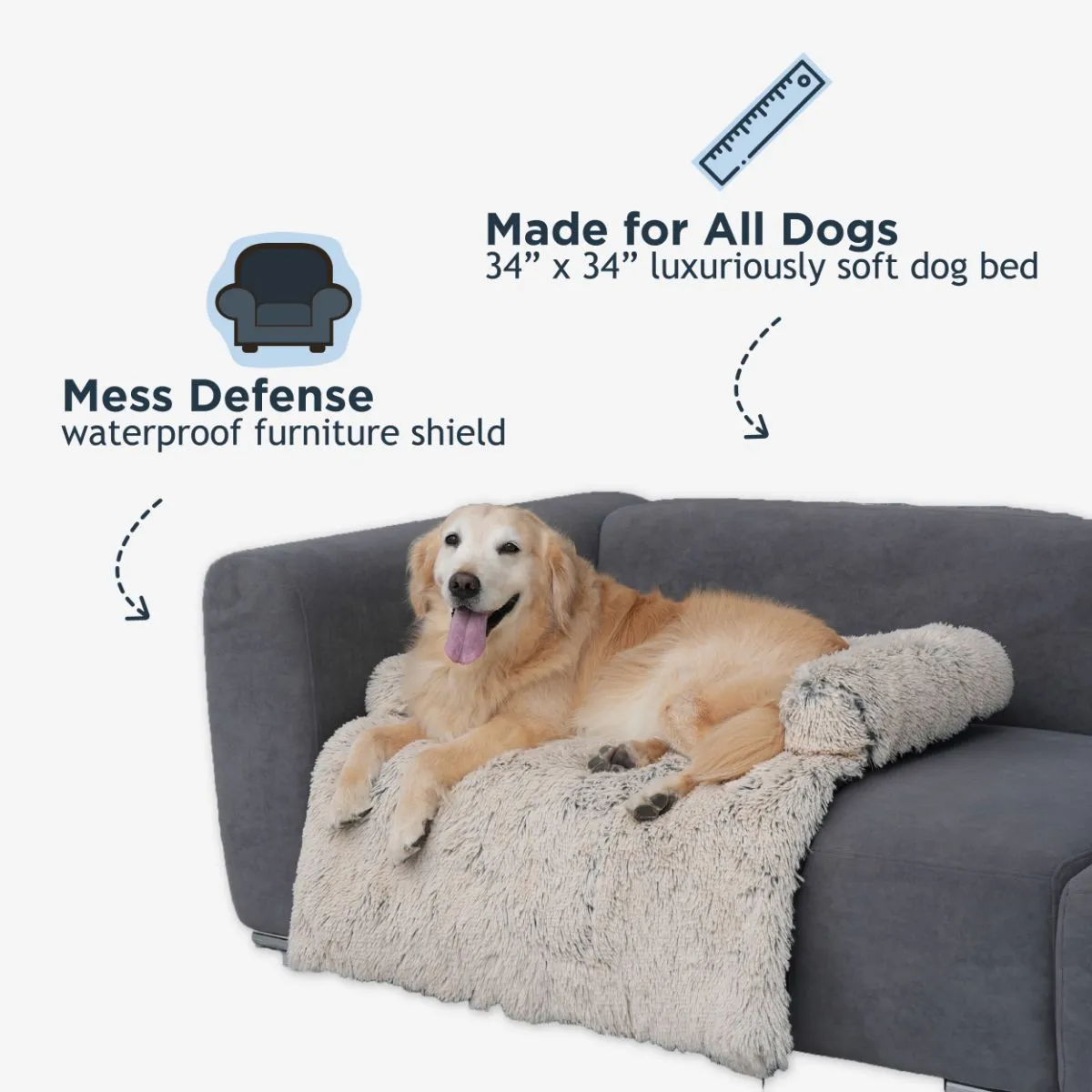 Khaki Anywhere Cuddler Dog Bed - additional image