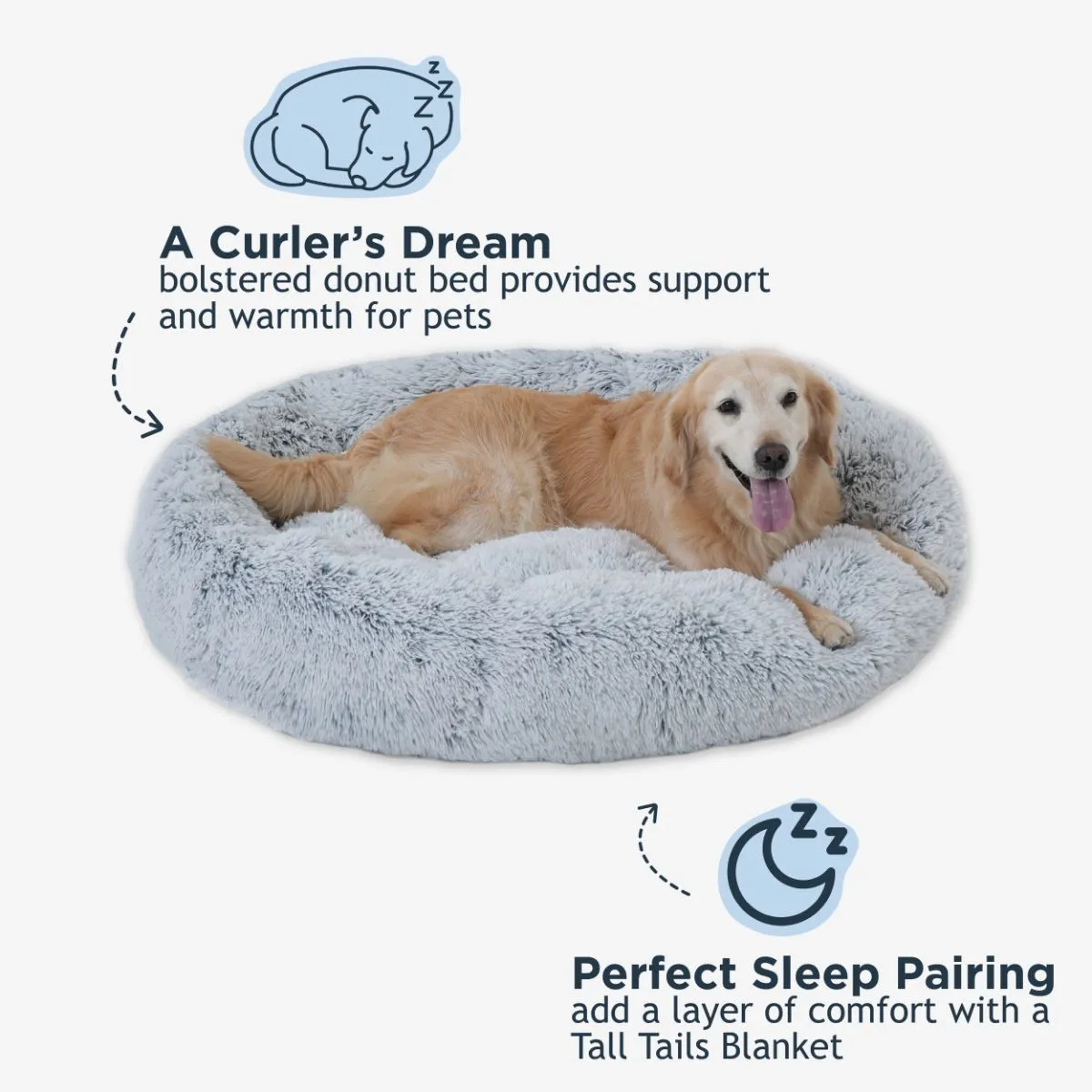 Grey Cuddle Donut Pet Bed  - additional image