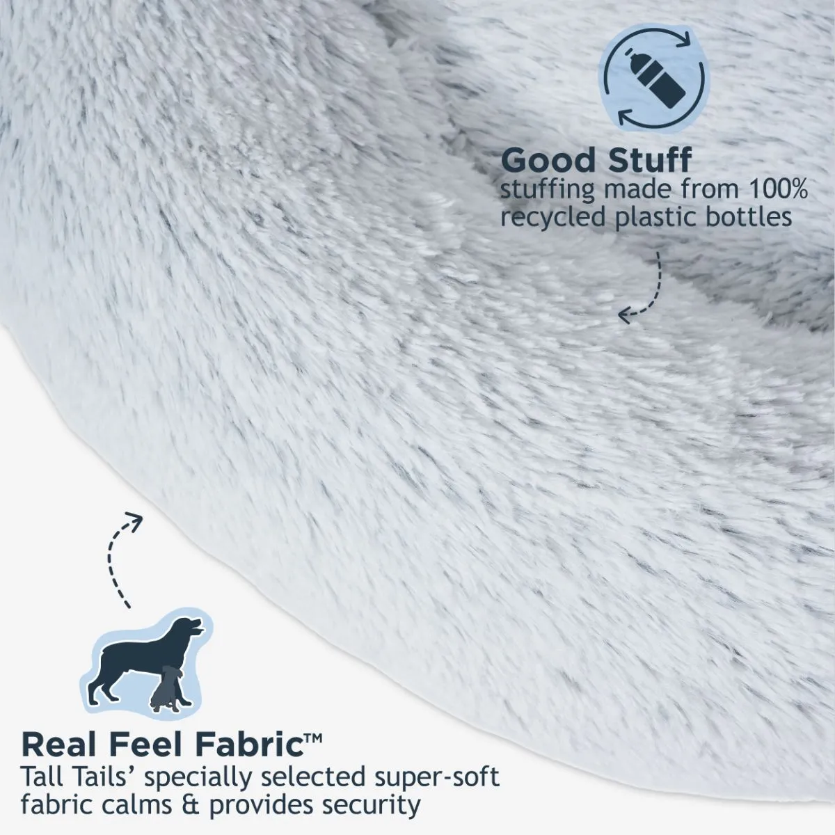 Grey Cuddle Donut Pet Bed  - additional image