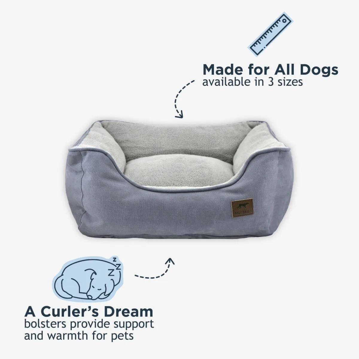 Dream Chaser Charcoal Bolster Bed - additional image