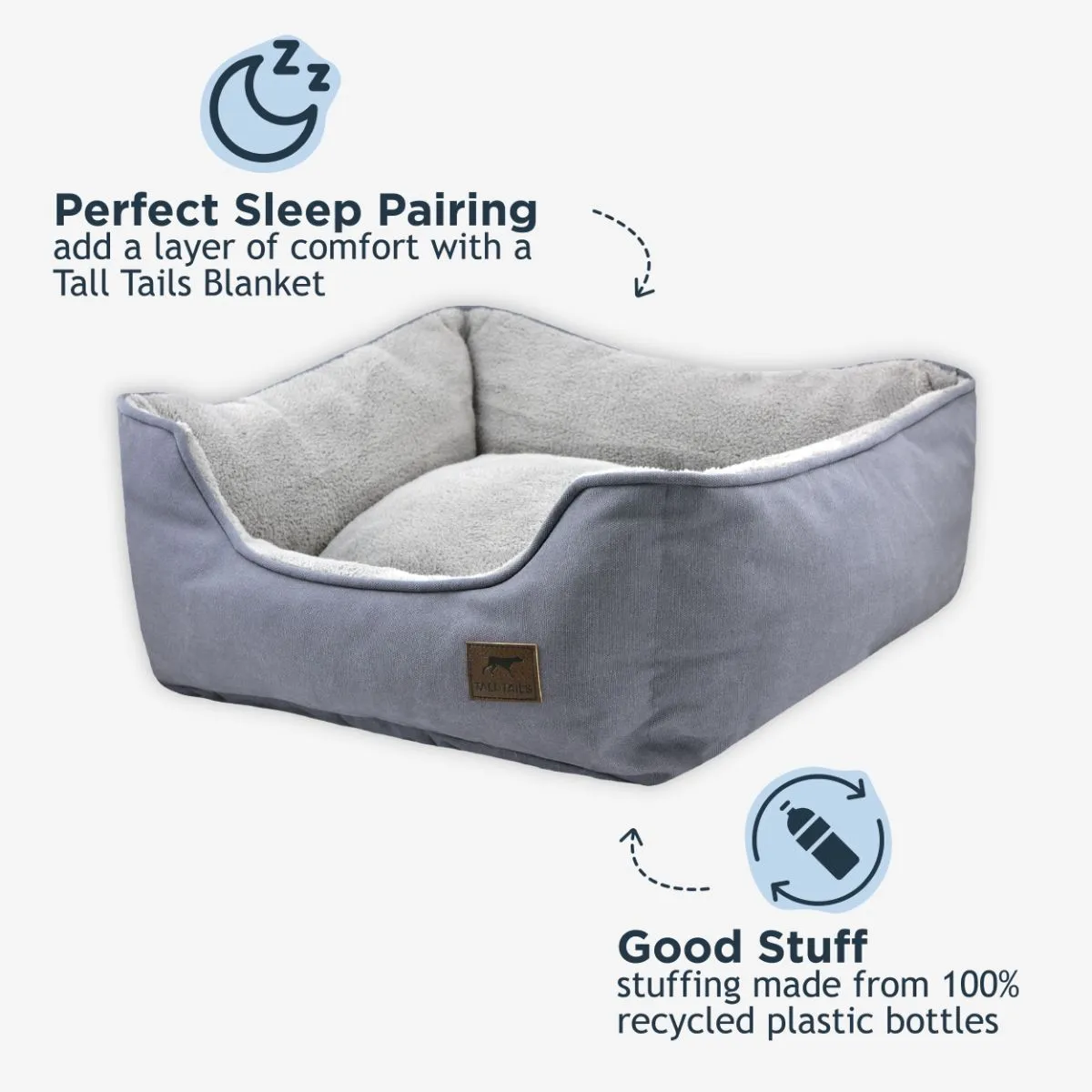 Dream Chaser Charcoal Bolster Bed - additional image