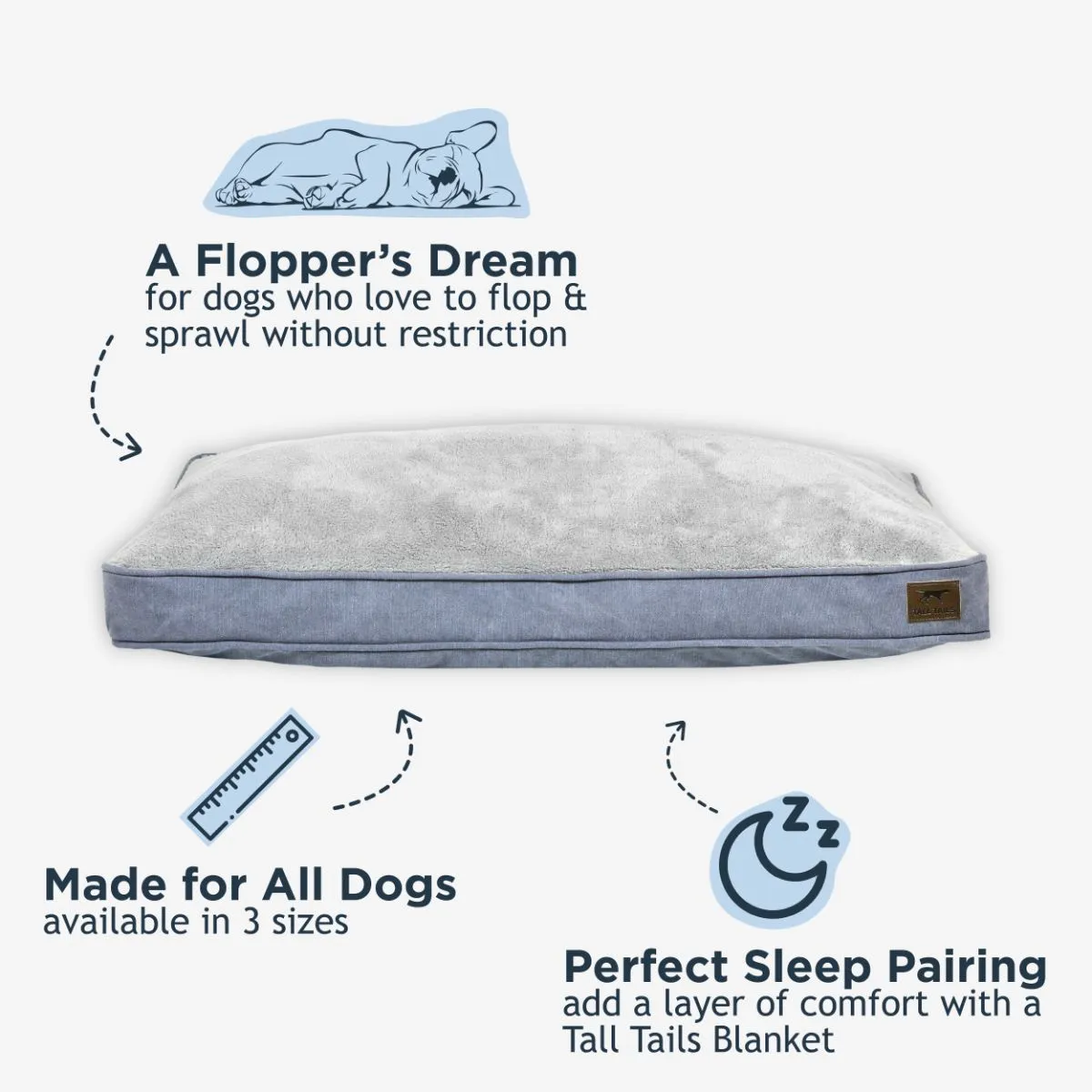 Dream Chaser Charcoal Cushion Bed - additional image
